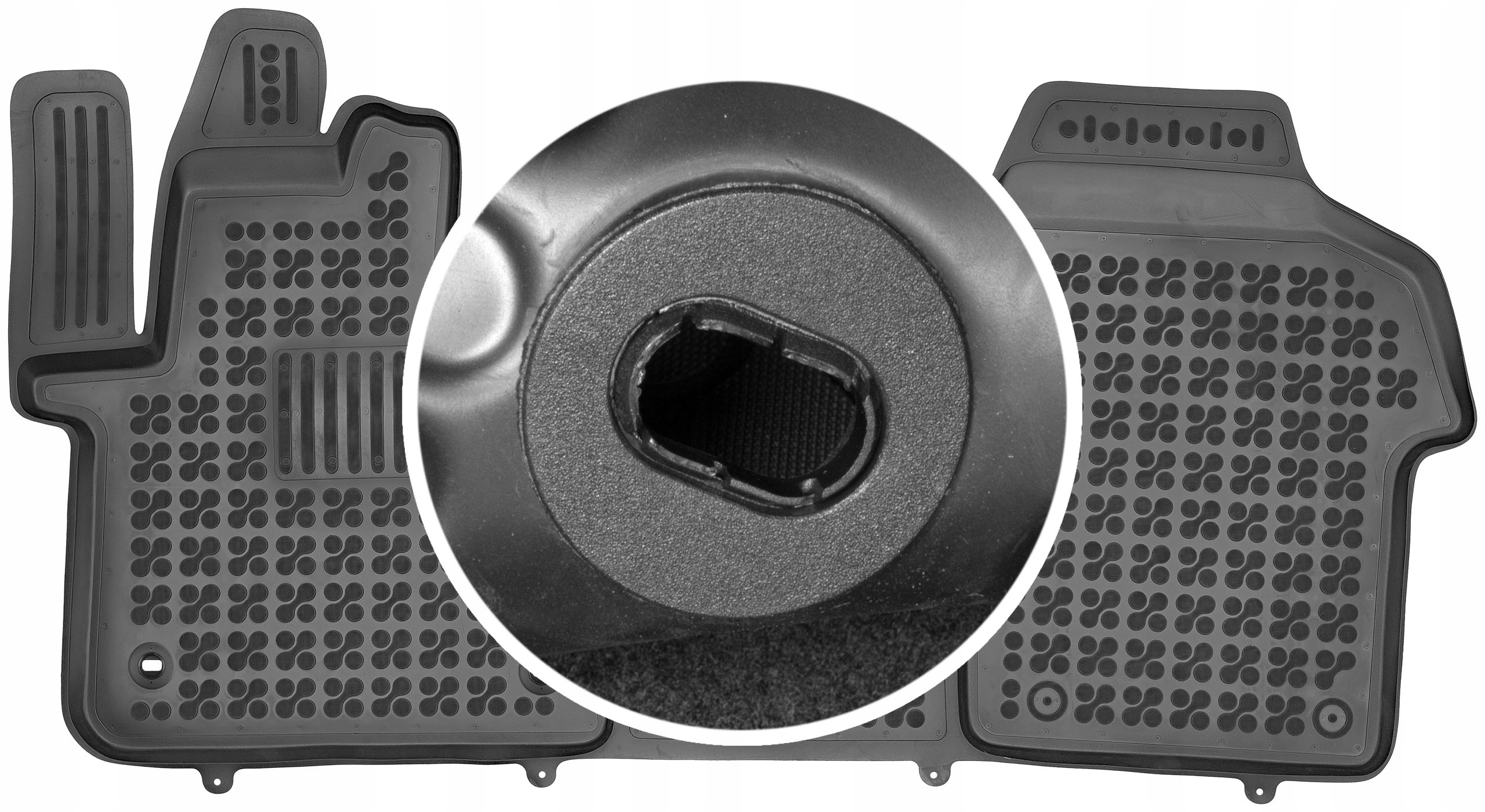 Toyota Proace II 2016 Gumové rohože do auta Upevnenie