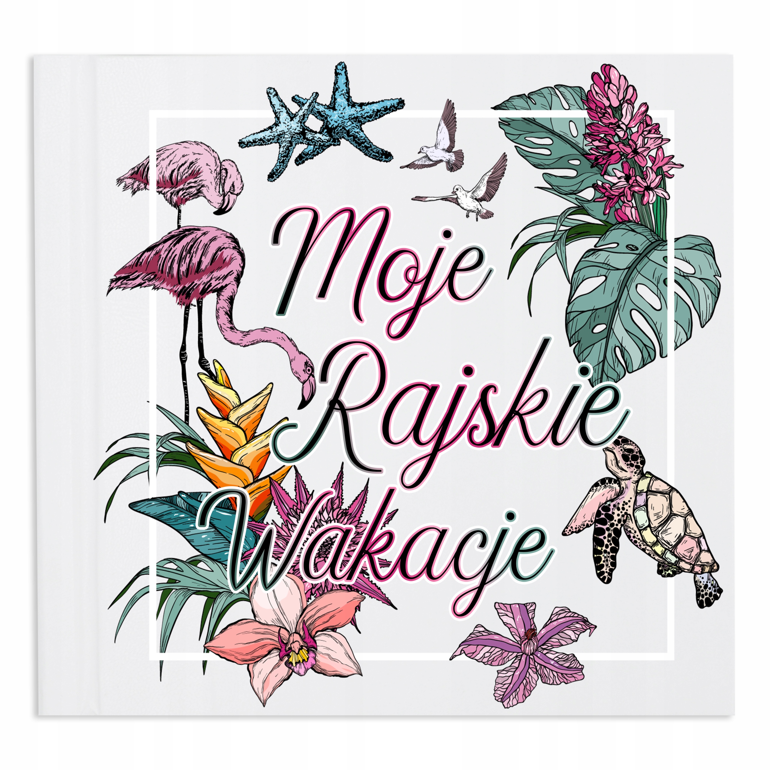 Bílý Album na fotky z dovolené Dárek Moje Rajské Prázdniny Letní vzory