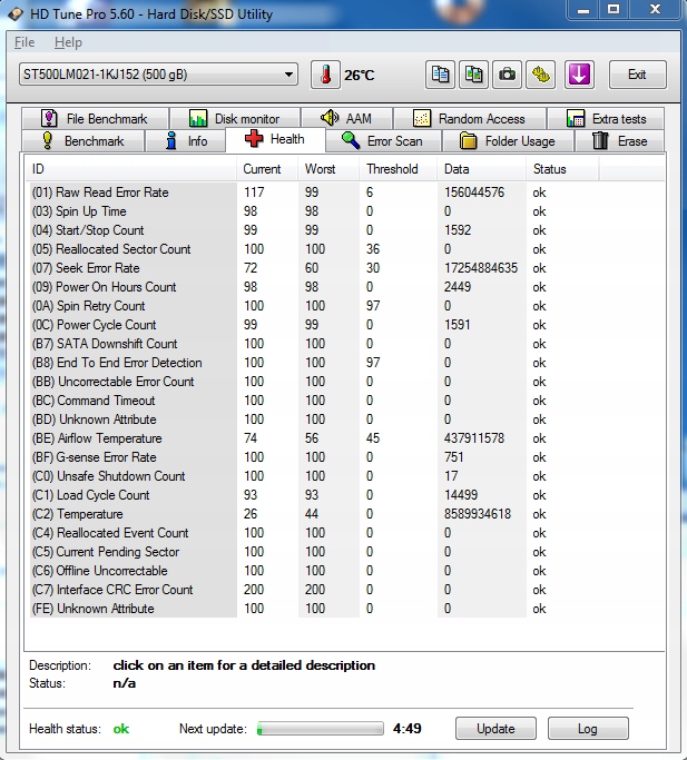 Dysk Seagate ST500LM021 500GB SATA3 100% OK TEST Producent Seagate