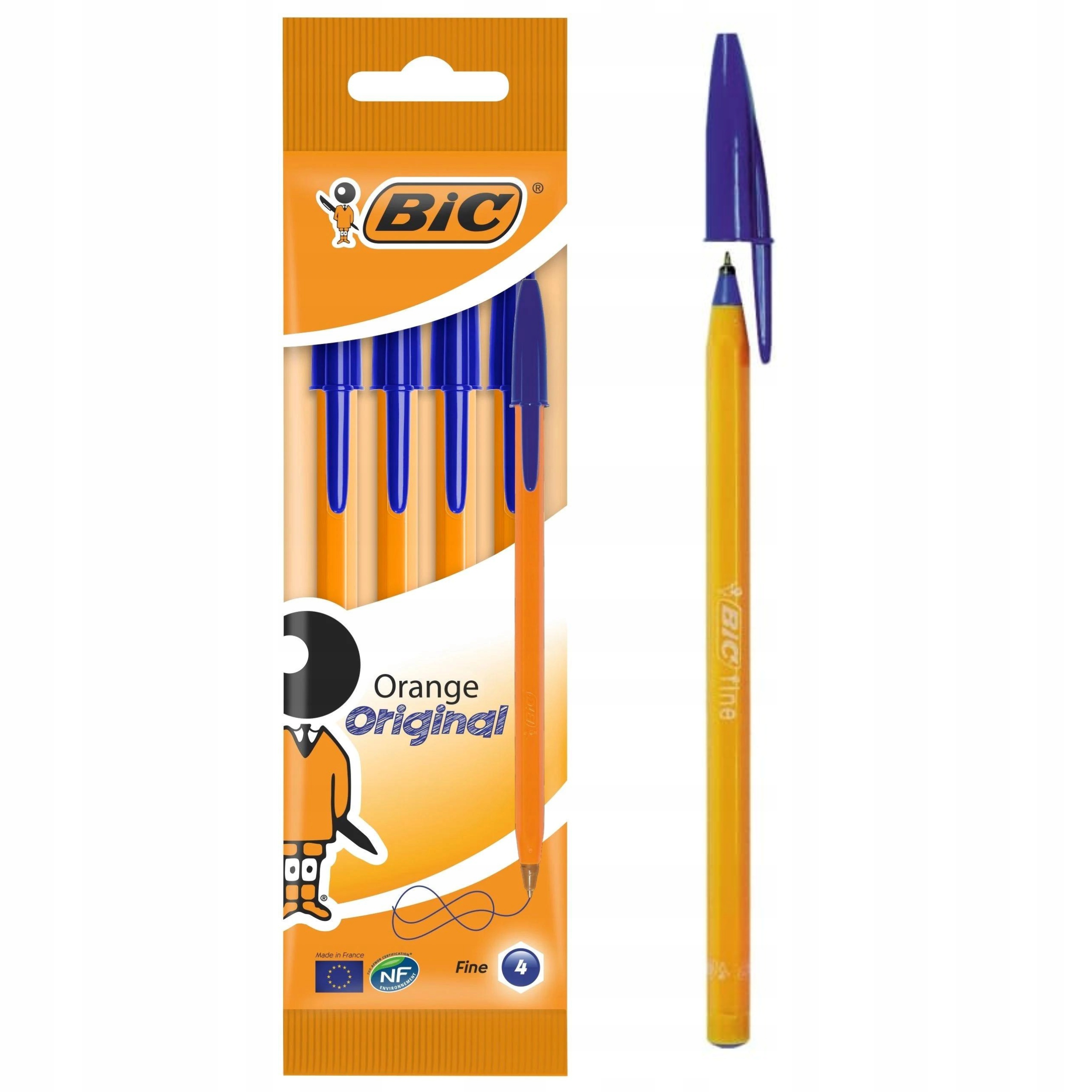 

Długopis szybkoschnący Bic niebieski 4 sztuki