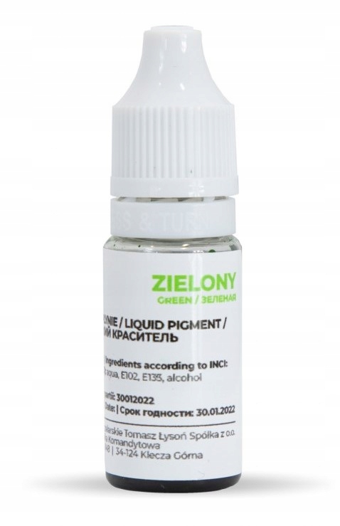 

Barwnik do mydła bazy mydlanej 10ml Zielony Łysoń