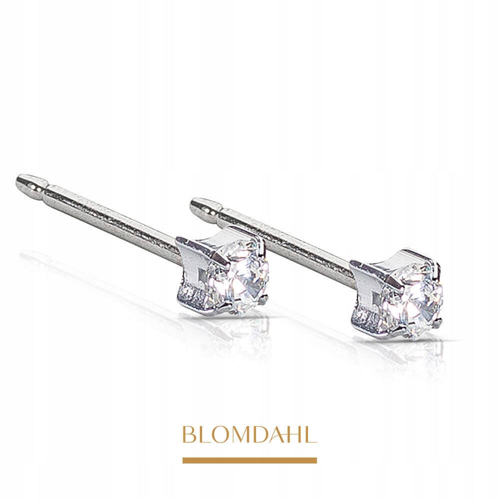 Hypoalergenní Náušnice Blomdahl Tiffany Cz Bílé 3 mm