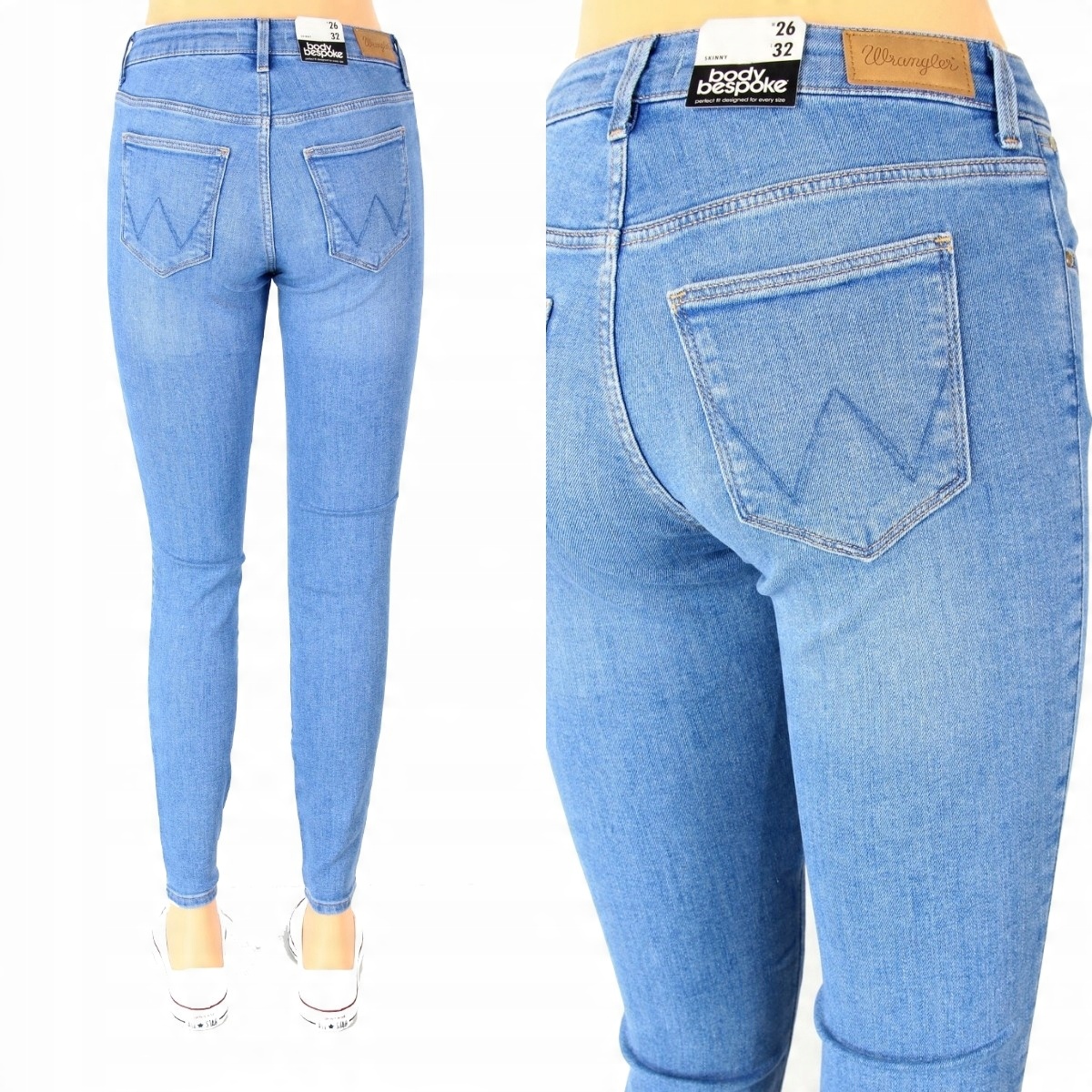 

Wrangler Skinny Jeansy Spodnie _ W26 L32