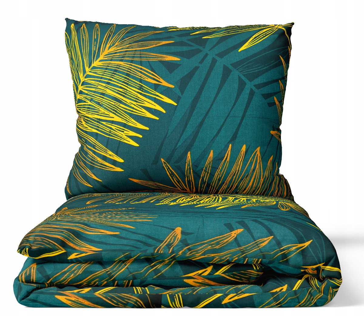 Komplet pościeli 160x200 2x 70x80 100% bawełna gruba polska wzór paproć