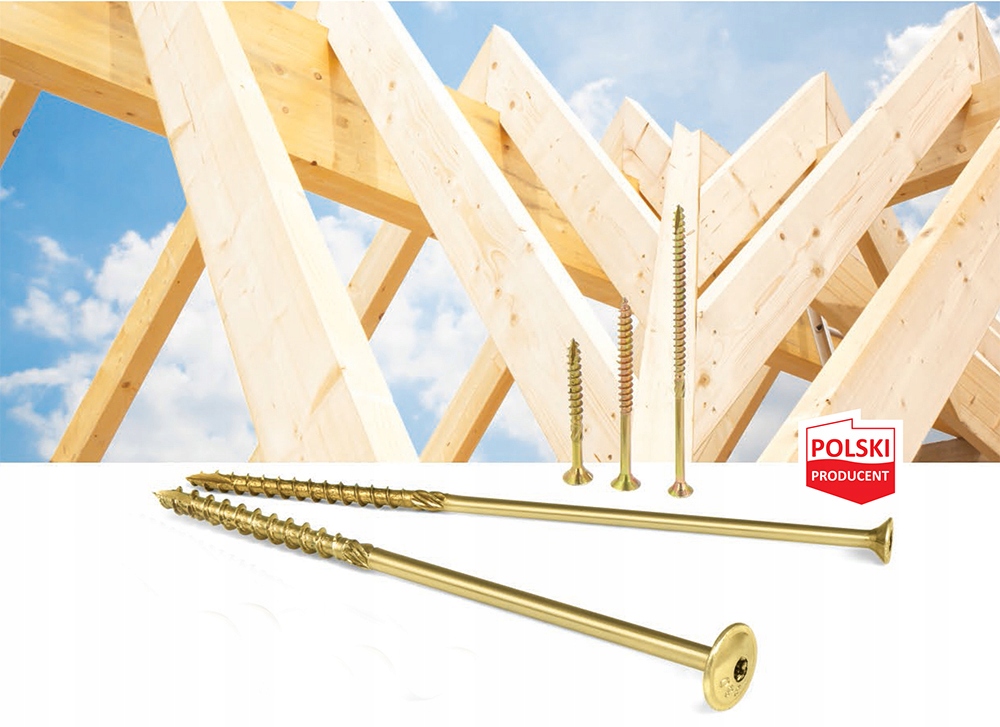 WKRĘTY CIESIELSKIE TORX15 ŁEB STOŻKOWY 400szt DO DREWNA KLIMAS 3,5x50 Długość wkręta 50 mm