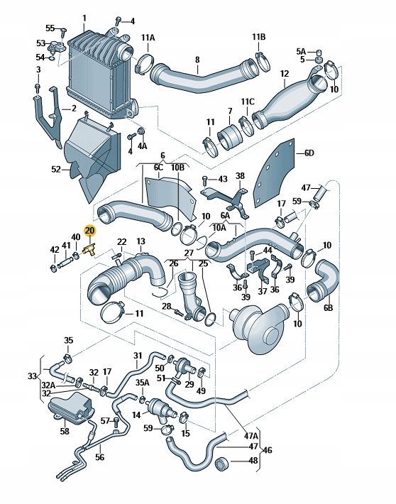Zawór ciśnienia odma AUDI VW 1,8T A4 B5 AC A6 OE Typ samochodu Samochody osobowe