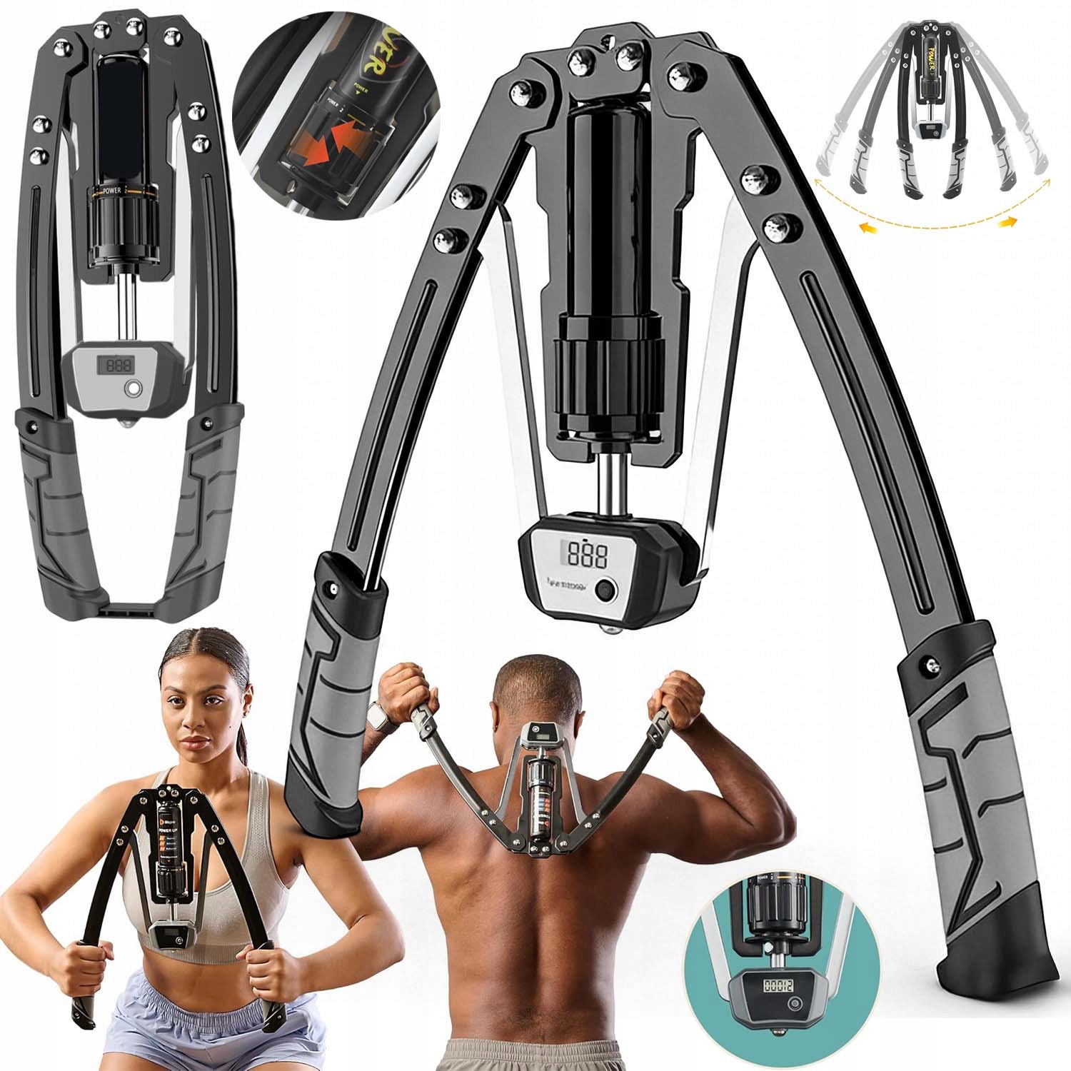 Regulovatelný Twister Pro Cvičení S Počítadlem A Nastavitelným Odporem 10-200 Kg