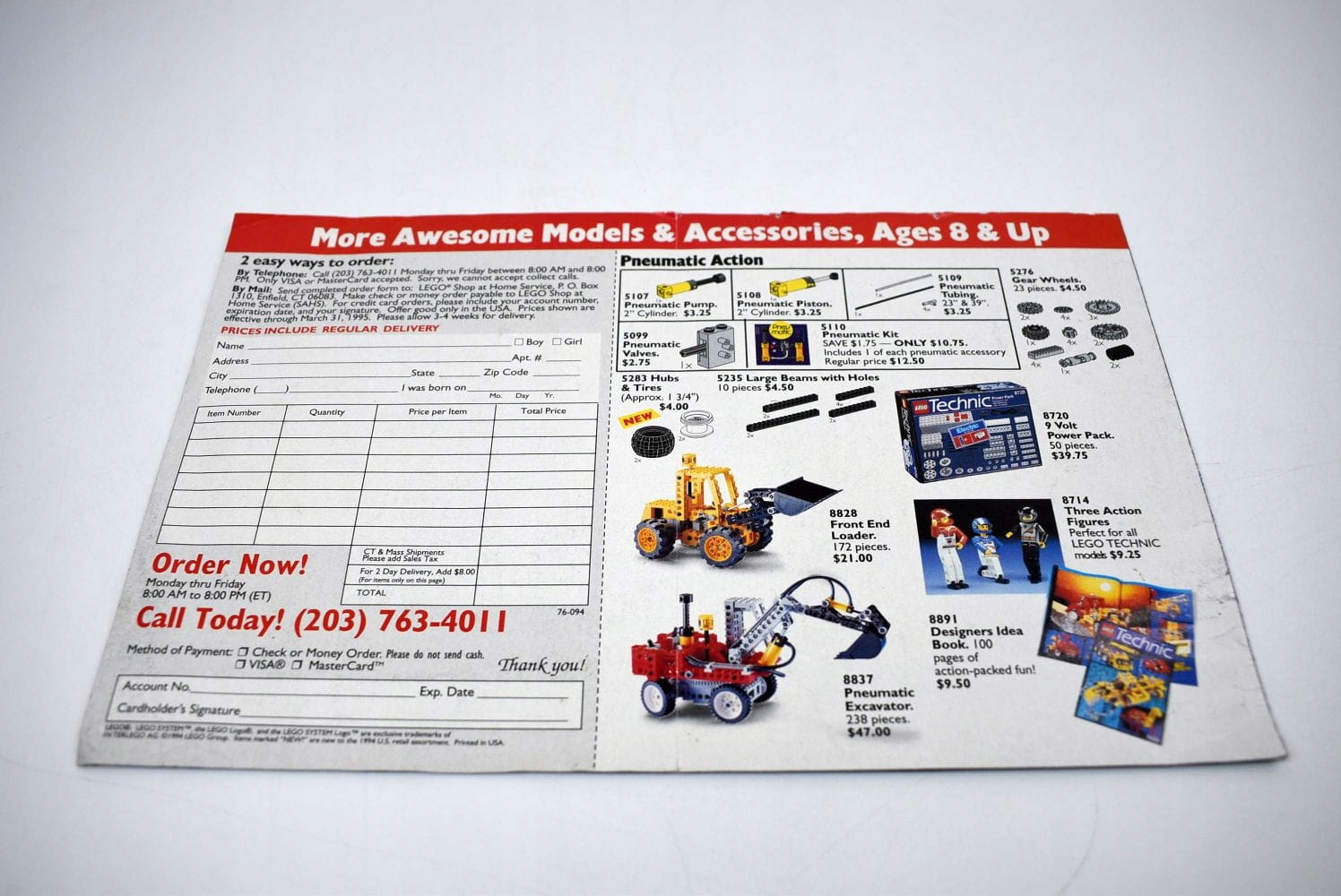 LEGO Katalog Technic [1994] [US] amerykański UNIKAT Marka LEGO