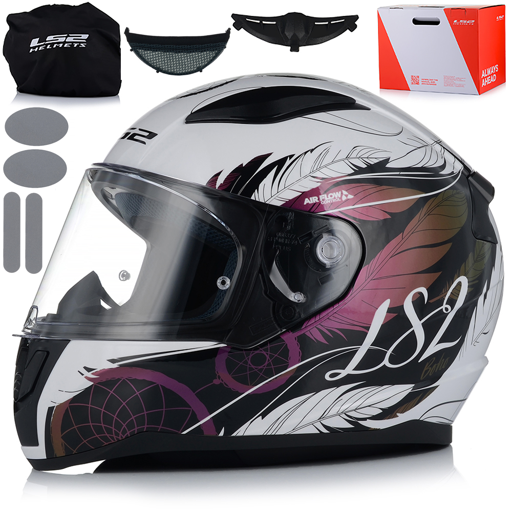 Dámska Motocyklová Prilba LS2 FF353 Rapid II Boho Systém Pinlock Ecer 22.06
