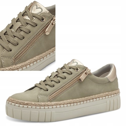 Marco Tozzi dámské sportovní polobotky zelené vel 37