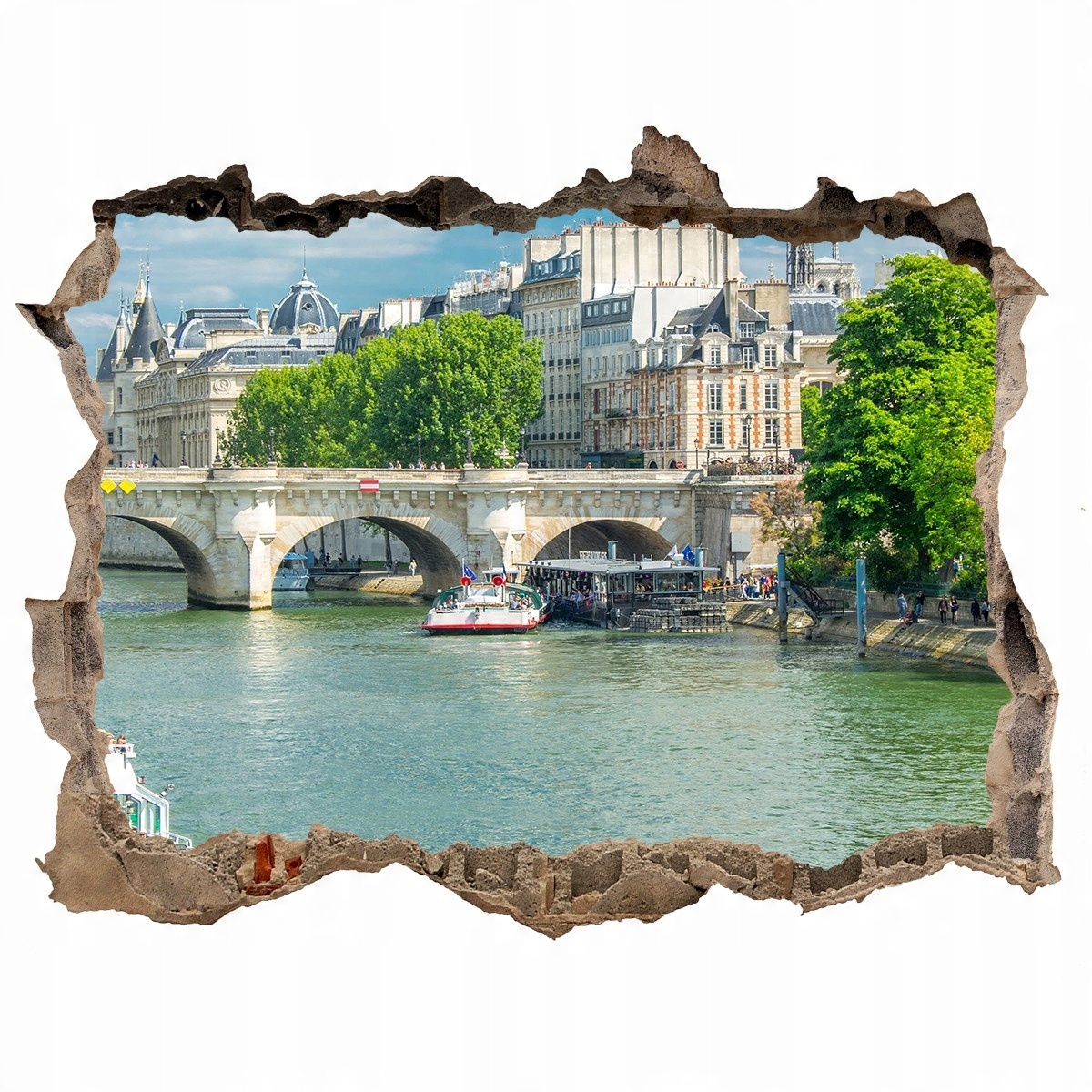 

Fototapeta ścienna dziura 3d Sekwana Paryż 120x81