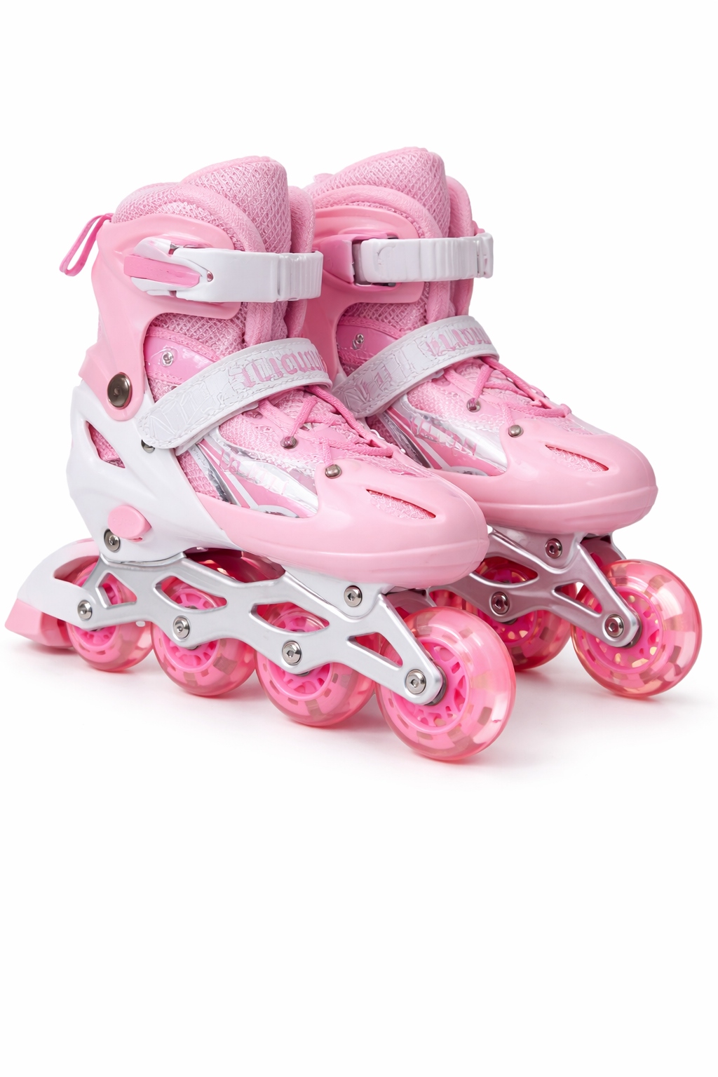 Rolki Dziecięce Regulowane Różowe ULIOli 35-38 Led
