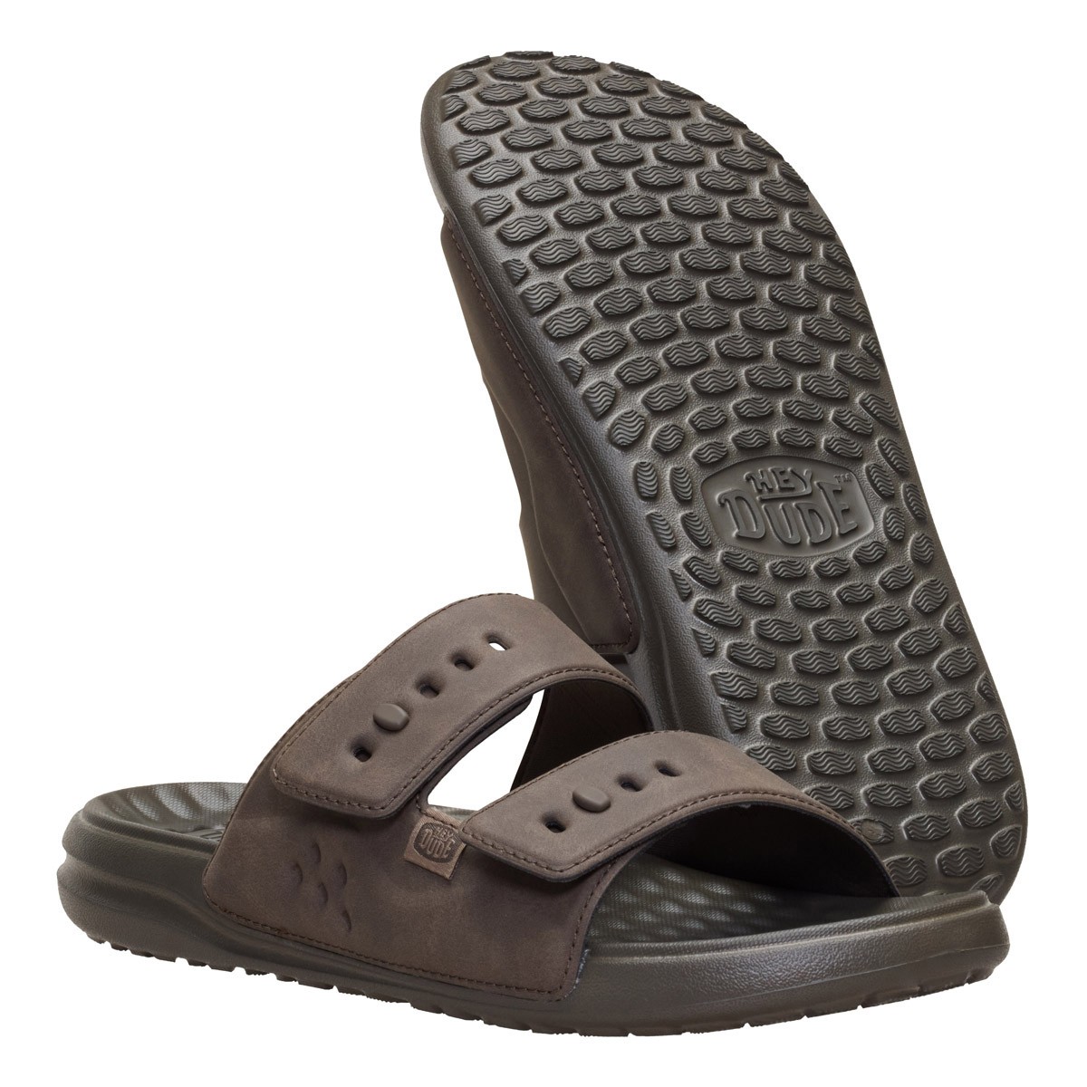 HeyDude Wave 2 Strap Slide Classic 45264-2LO hnědé pánské pantofle M11 44