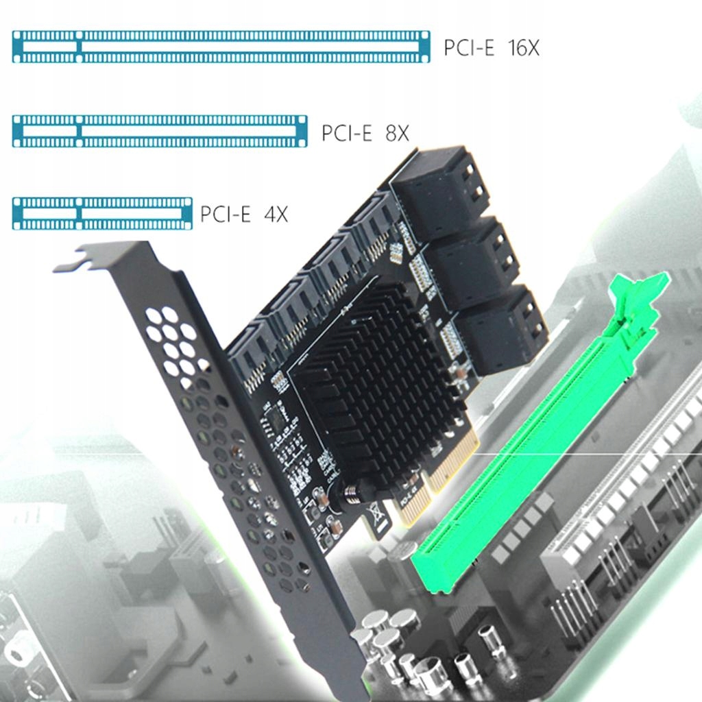 Adapter PCIE -e do 3.0 6 Gb/ -portowego Długość kabla 0 m