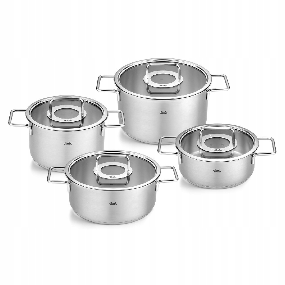 Fissler Pure Collection Zestaw garnków Szklane pokrywy 4 el.
