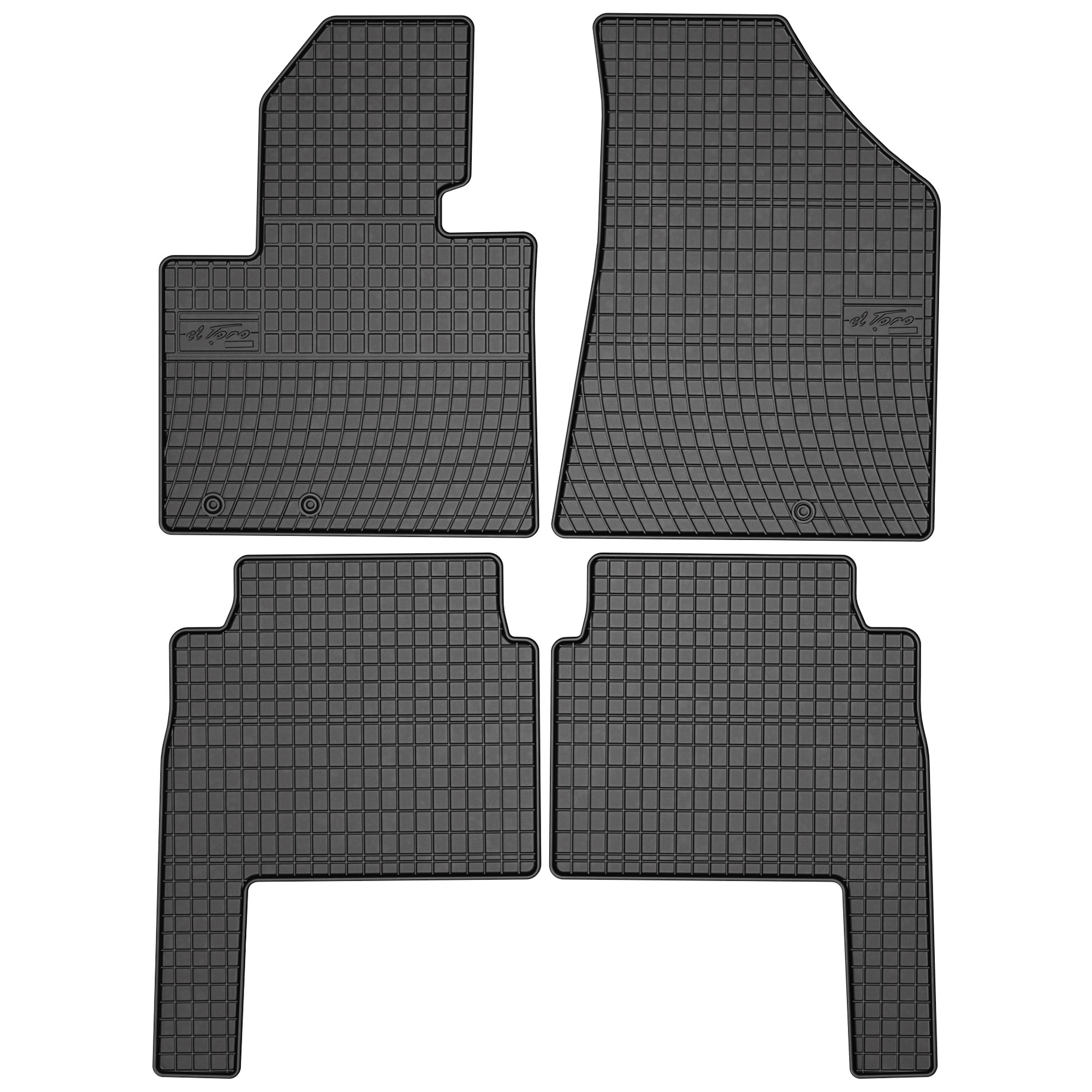 Gumové koberce černé Kia Sorento II 2009-2012