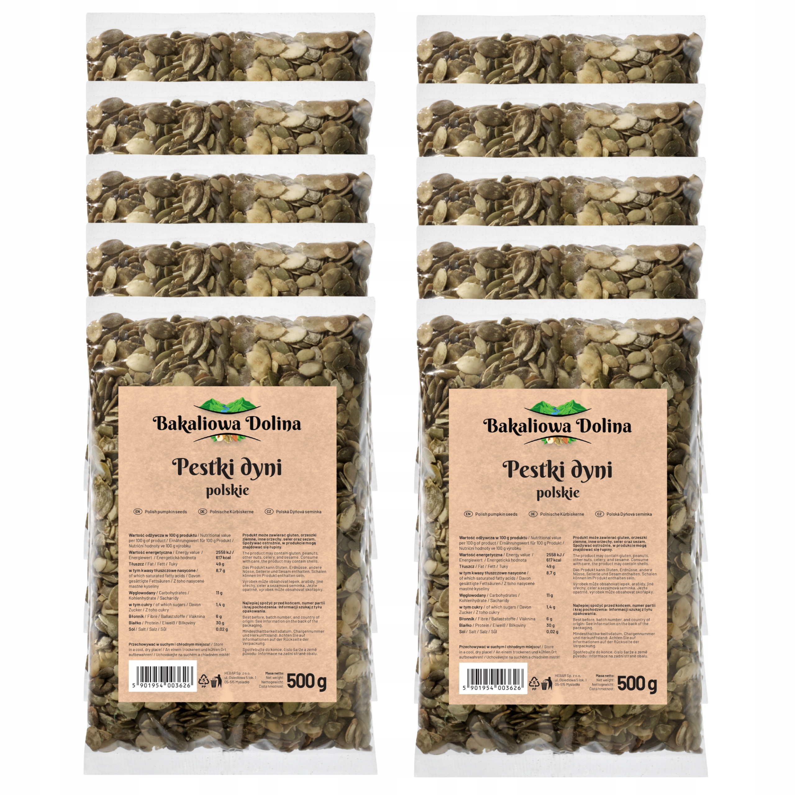 Levně Loupaná Dýňová Semínka Polské 5 Kg 5000 G Přírodní Semena Polská Do Salátu