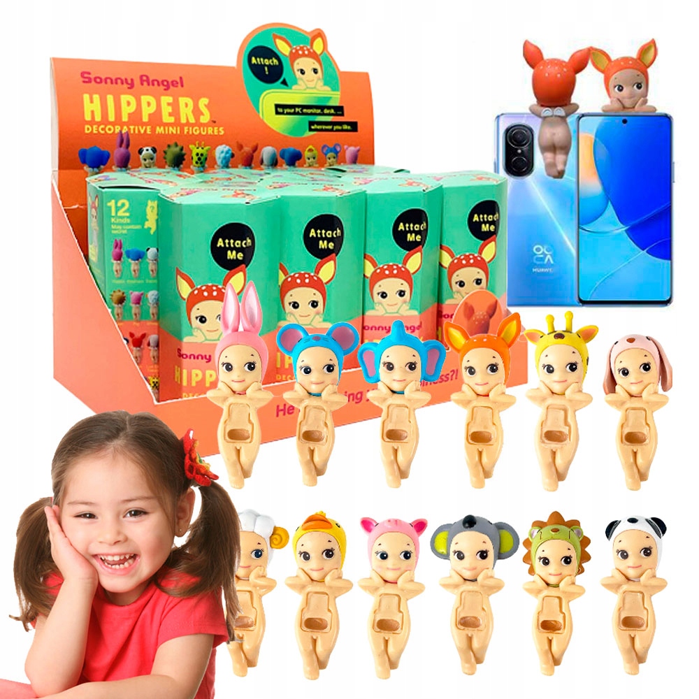 Zestaw Sonny Angel Na Telefon Zwierzęta Mini Laleczka Hippers 12STZ