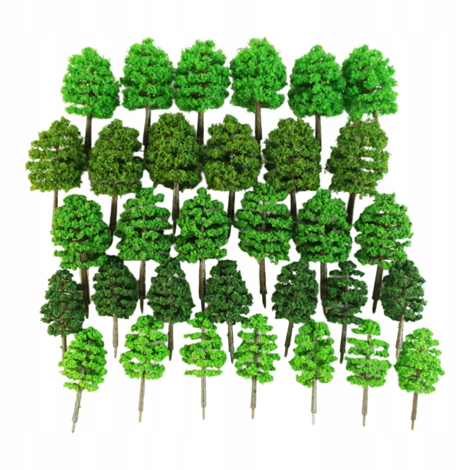 30Pcs Model Trees 7cm and 9cm Artificial Trees Diorama Trees for Scenery
