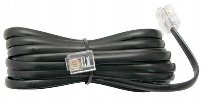 Kabel telefoniczny 6p4c 50m 2x RJ11 czarny - Sklep, Opinie, Cena w