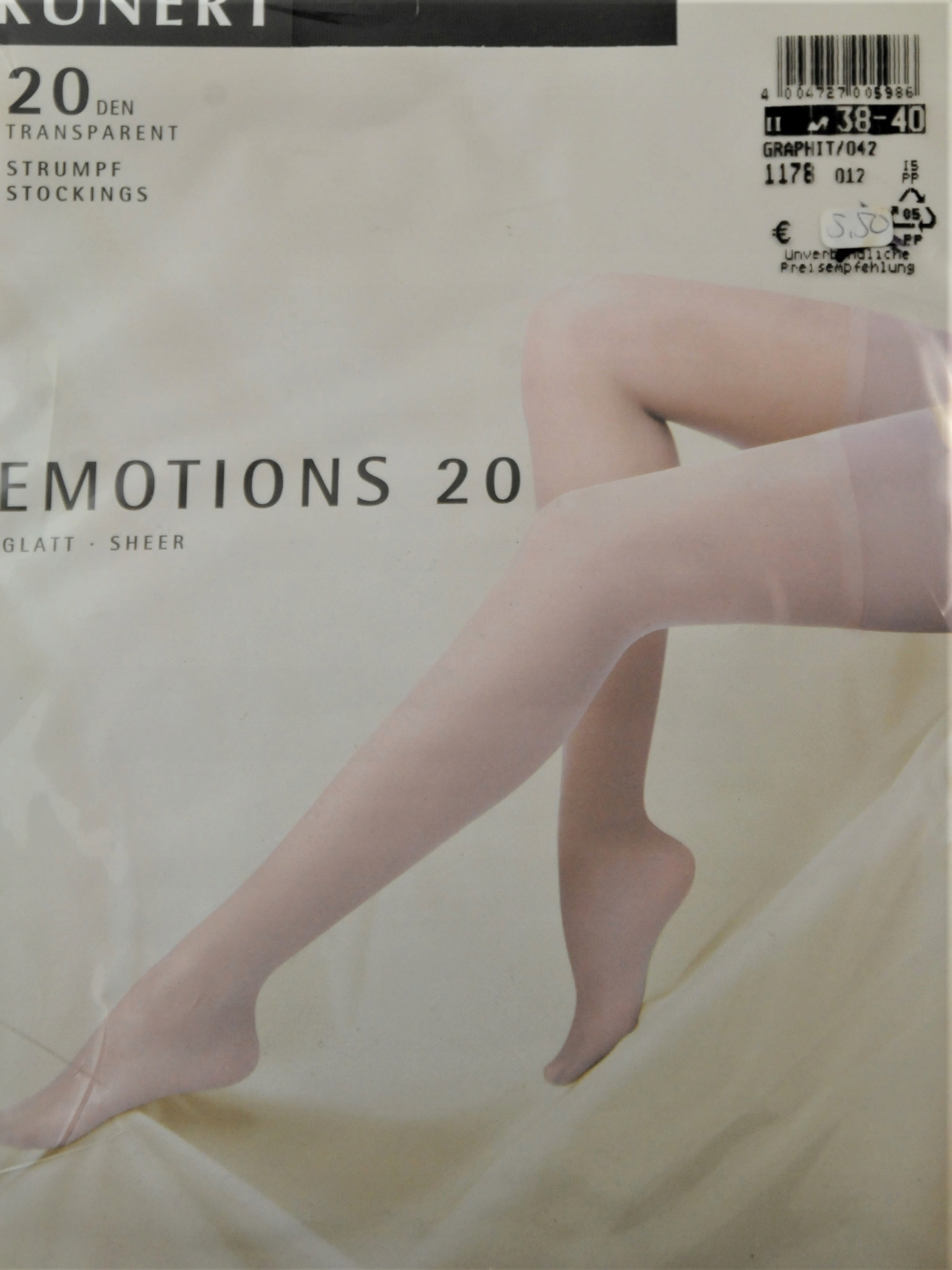 POŃCZOCHY NYLONOWE DO PASA 38-40 KUNERT M/L GRAF -50% Płeć kobieta