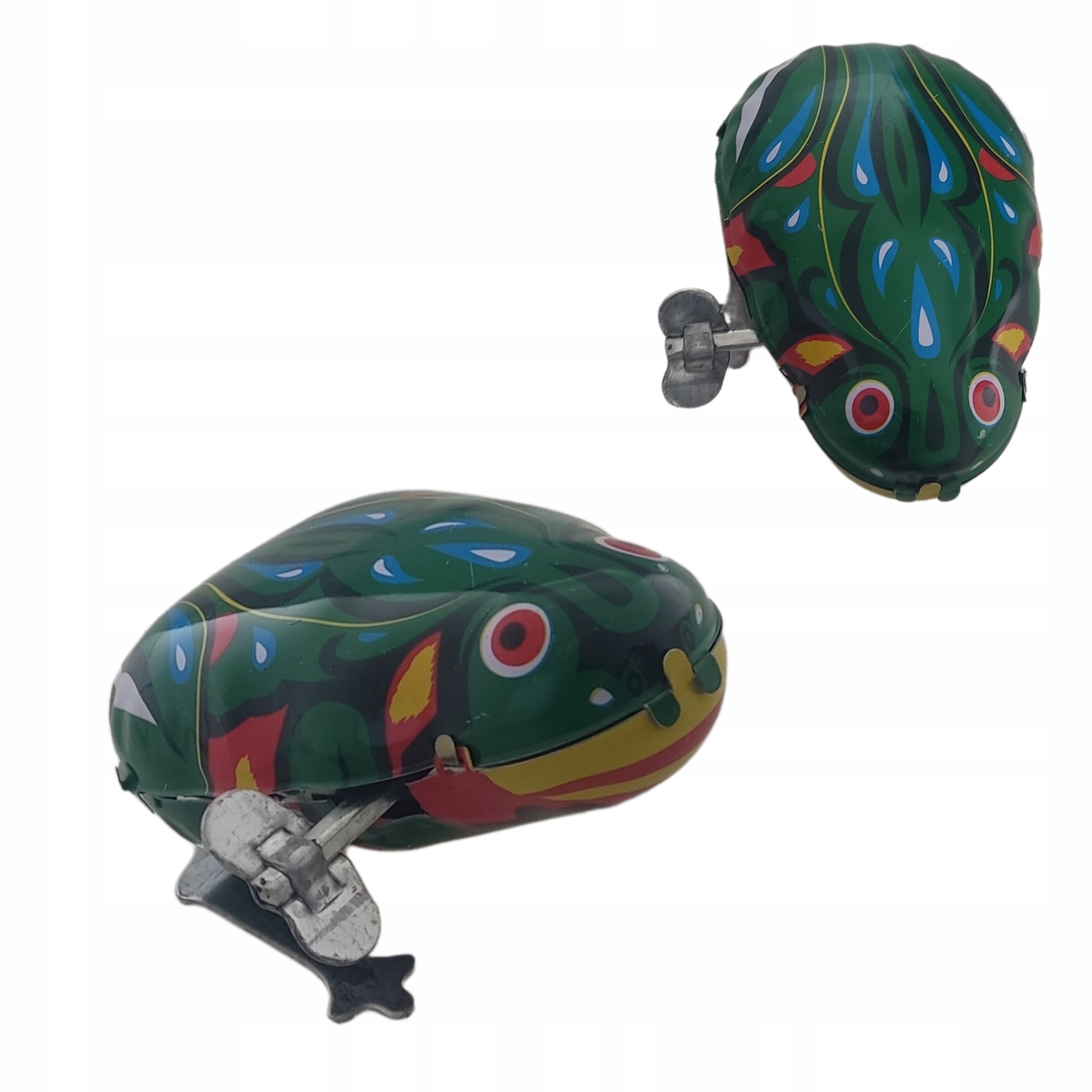 SKACZĄCA ŻABA ŻABKA ROPUCHA METAL NAKRĘCANA