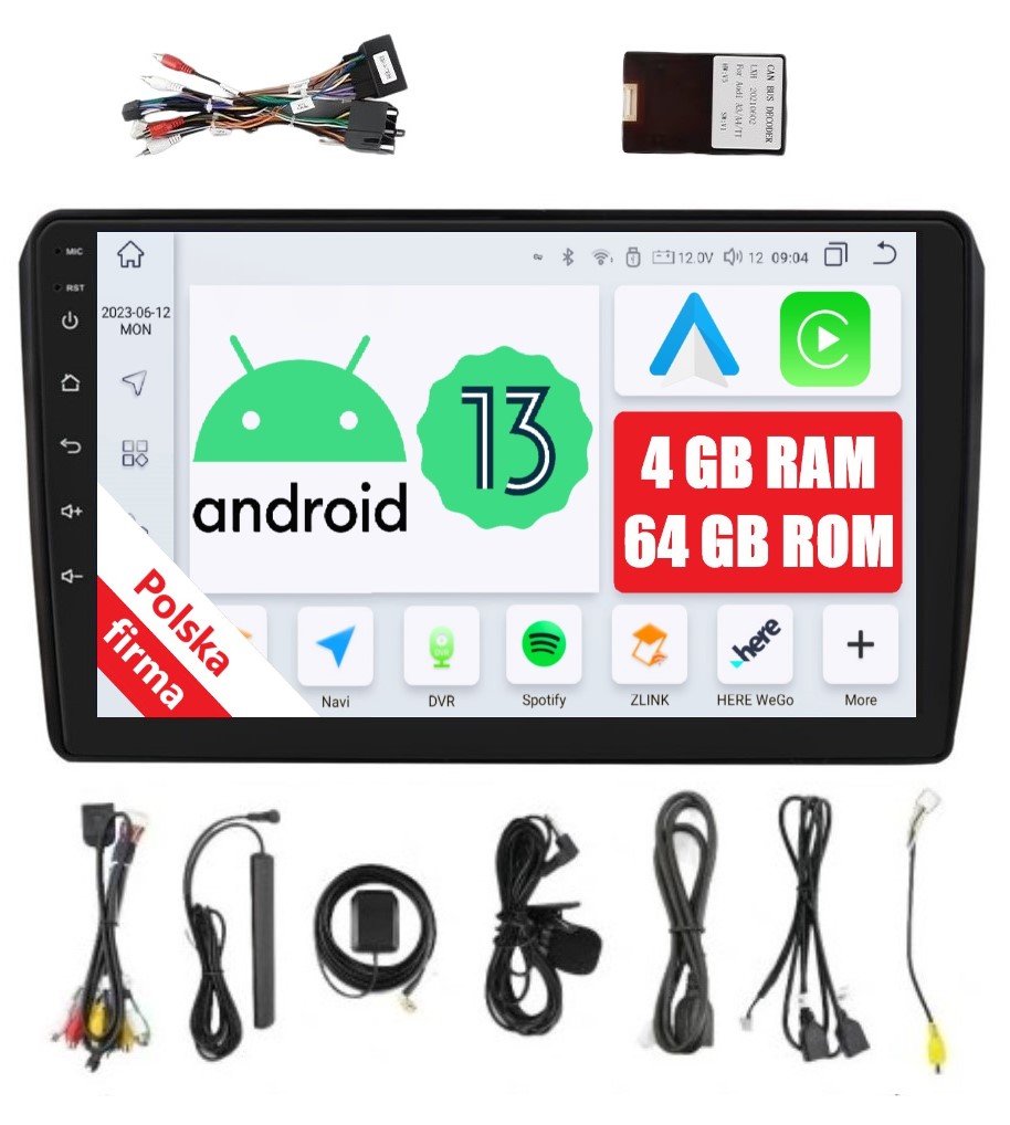 Rádio 2DIN Navigácia Android Audi A3 8P 4/64 Gb Carplay Lte Dsp