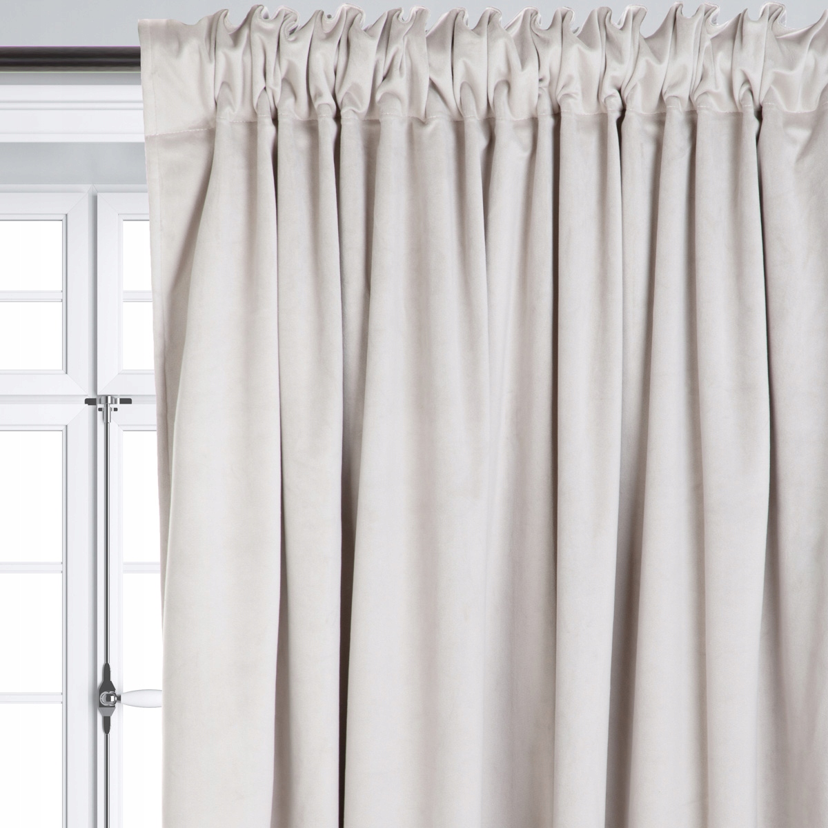 ZASŁONA ZIENNA WELWETOWA BEŻOWA ESSENTIALS HOMLA 140x250