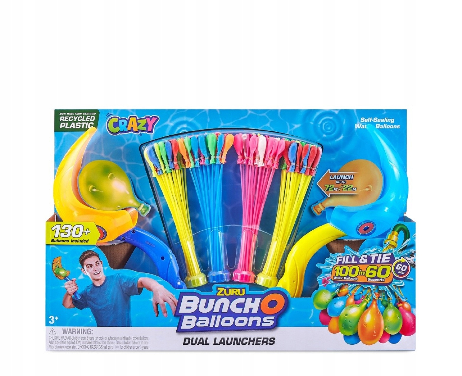 DWIE WYRZUTNIE BALONY WODNE BUNCHO BALLOONS 130 BALONÓW ZABAWA WODA LATO