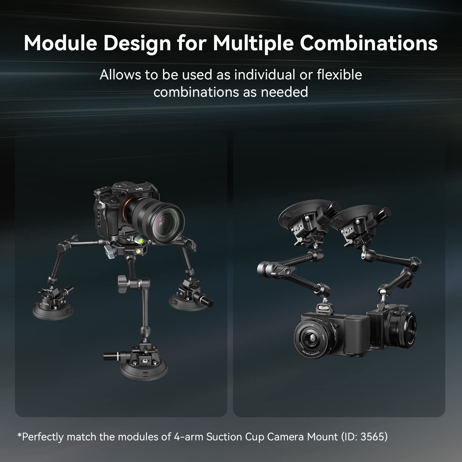 SMALLRIG Przyssawka Do Kamery 4" Do DJI OSMO GoPro Nikon Max 2kg — miniatura 8