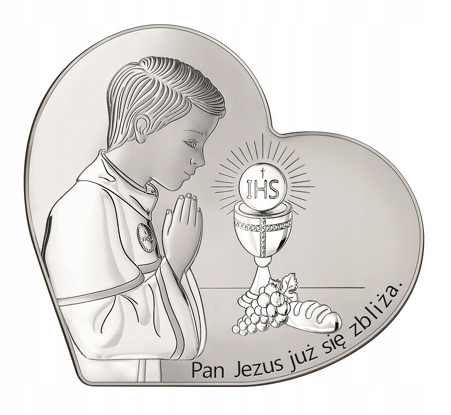Stříbrný obrázek a Svaté Přijímání Gravírování Bonus! 6750S/1O