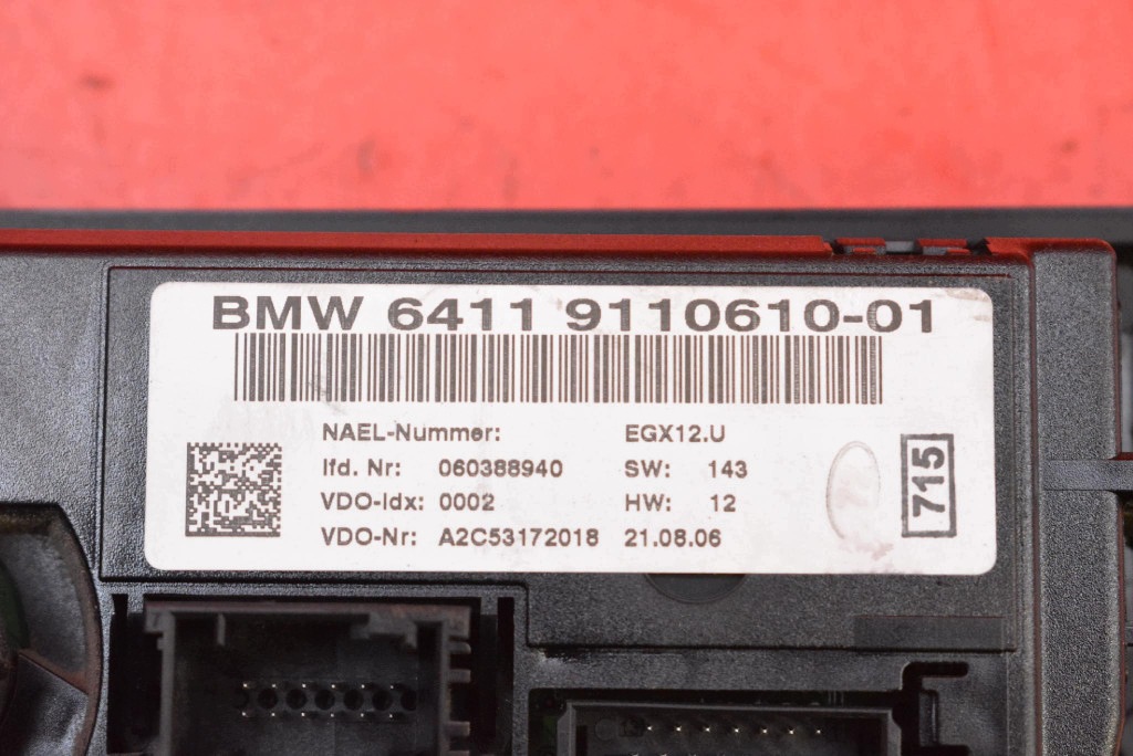control panel air conditioning devices KLIMY 9110610 BMW E90 E91 04-08