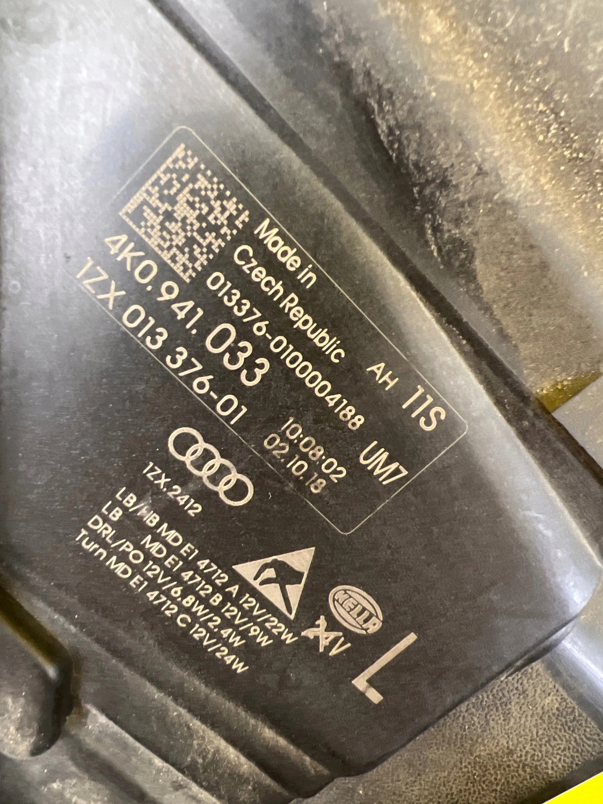 light left Audi A6 C8 4K Full Led 4K0941033
