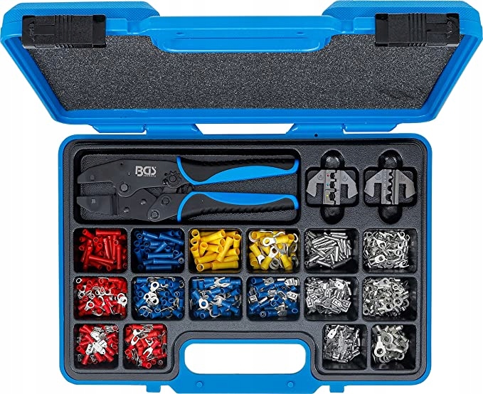 Sada klieští na upínanie káblových koncoviek, konektorov s krimpovačkou