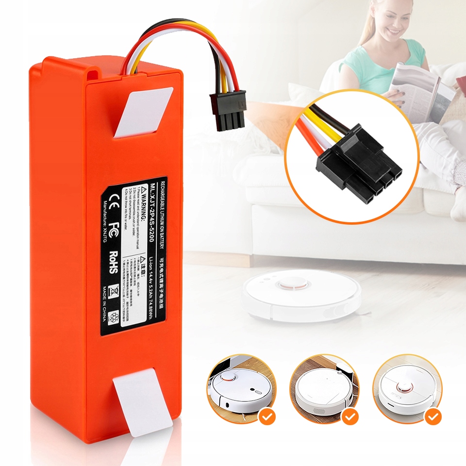 Bateria do Akumulator Xiaomi Roborock S50 S51 S55 S60 S65 S5 S6 14,4V 5,2Ah