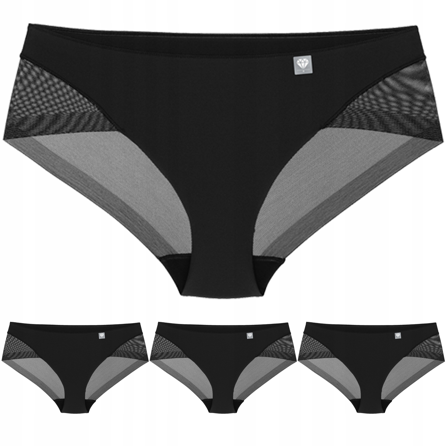 Wol-Bar Diamond 3517 3-pack černý M Kalhotky kalhotky
