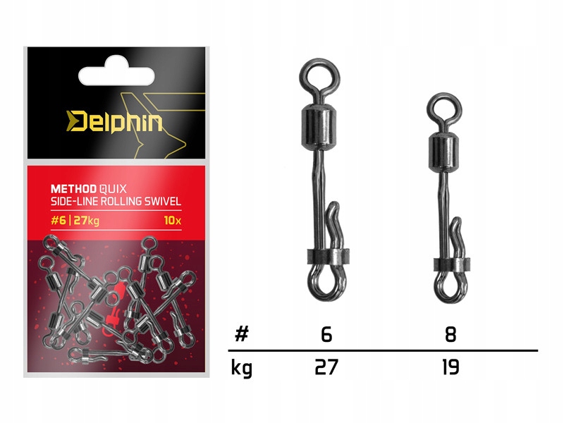 Agrafka z krętlikiem Delphin Krętlik Delphin Boczny Method Feeder 6#