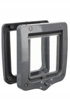 Levně Dvířka kočka plast 4P 20x22cm šedá Tr