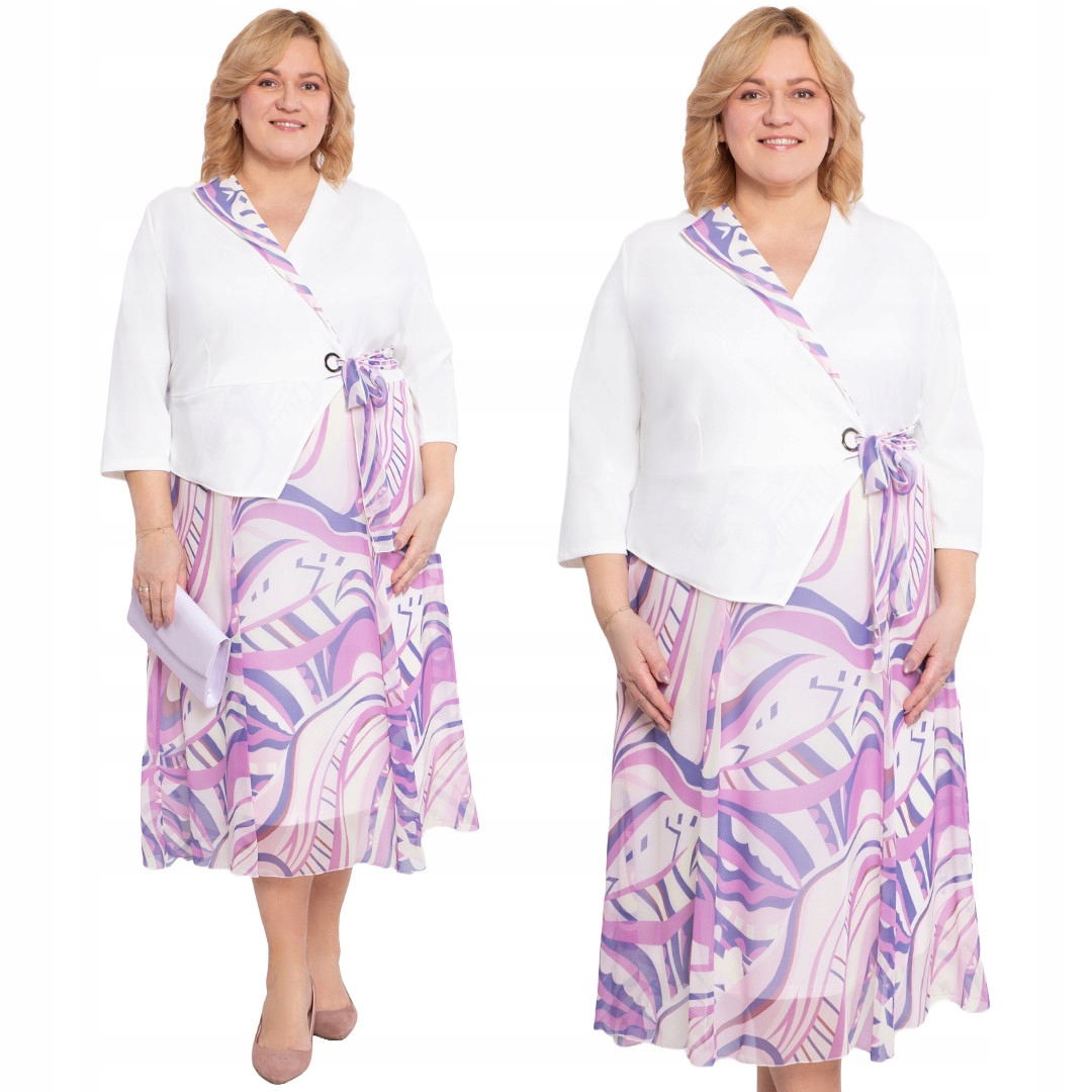 Šaty a’la sako fialová vzor 62