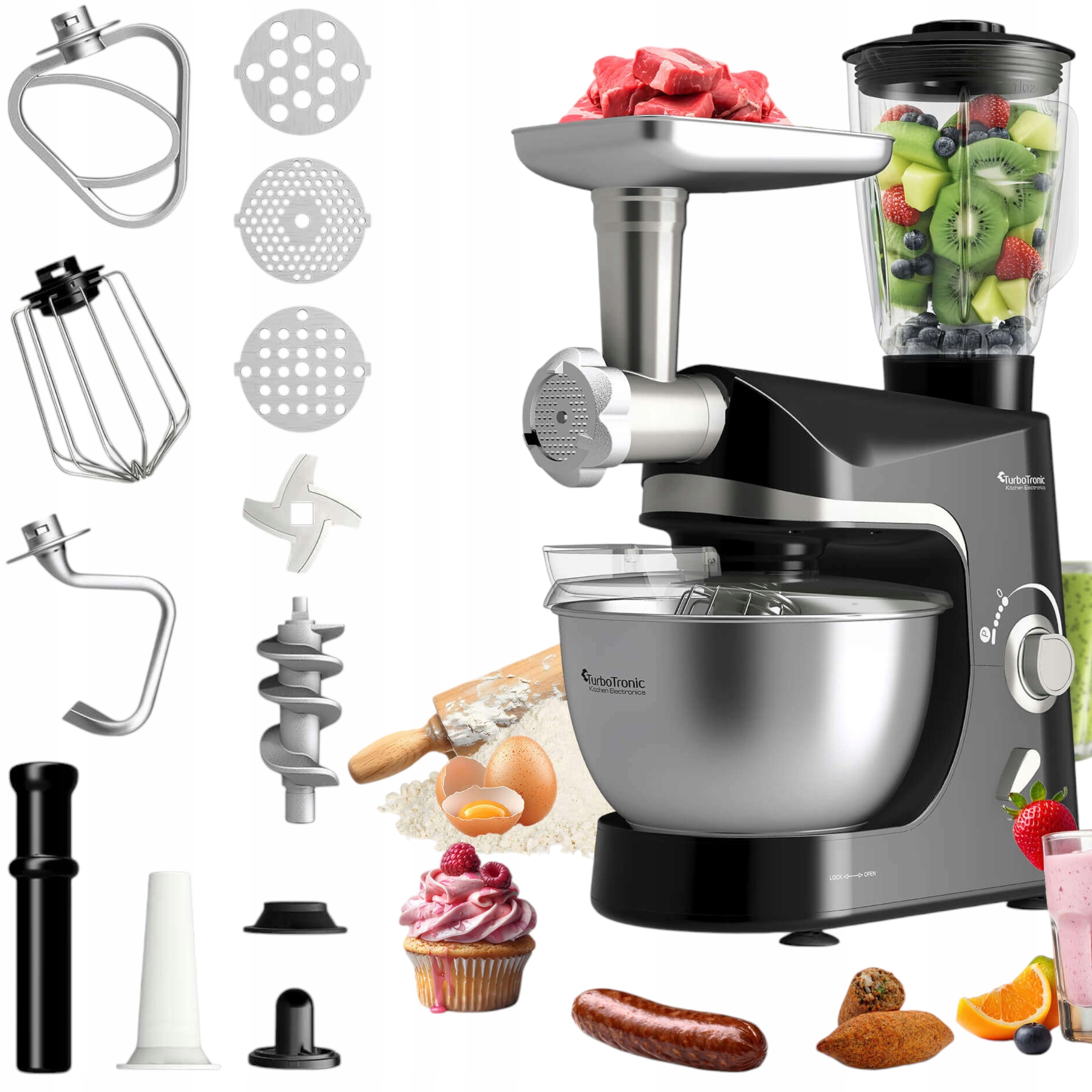 Robot Kuchenny Planetarny Mikser Planetarny 2000W Blender Kielichowy