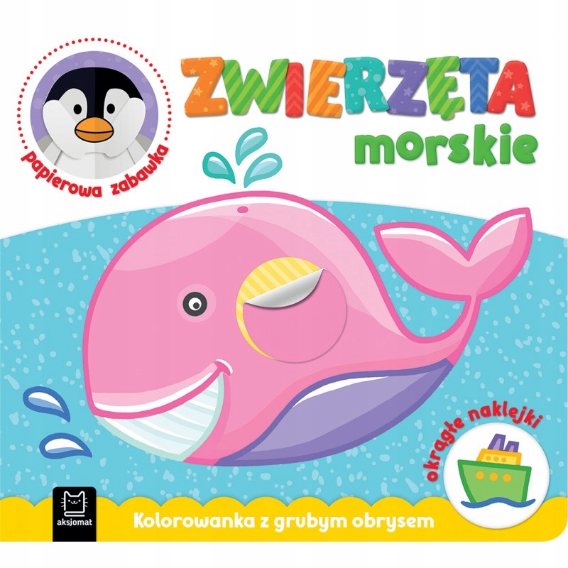 

Zwierzęta morskie. Kolorowanka z grubym obrysem