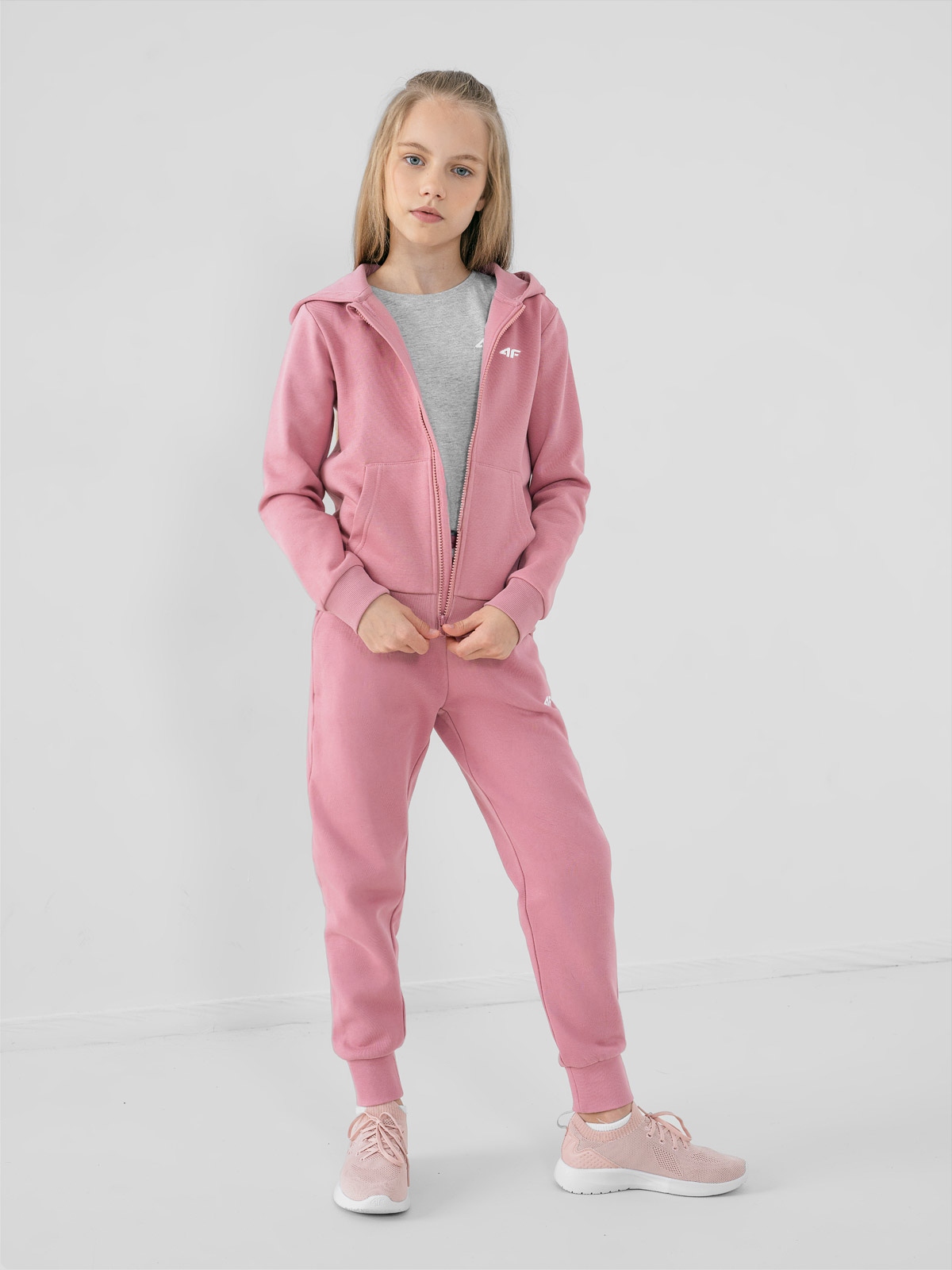 

Bluza Dziewczęca 4F Z Kapturem JBLD300 Nosdj
