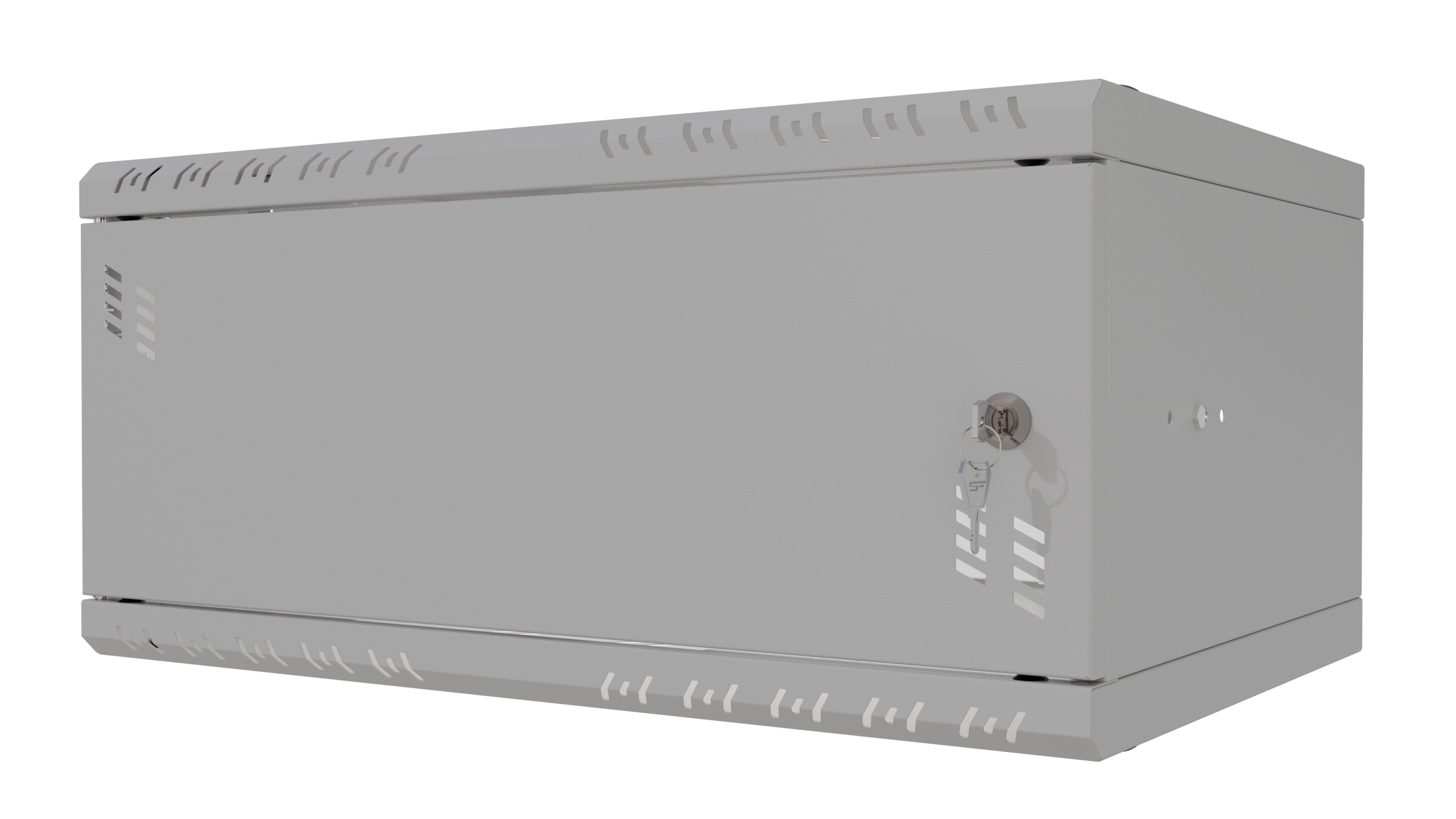 Nástěnná serverová Skříň Rack 19" 4U 350mm kovové dveře šedá Stalflex