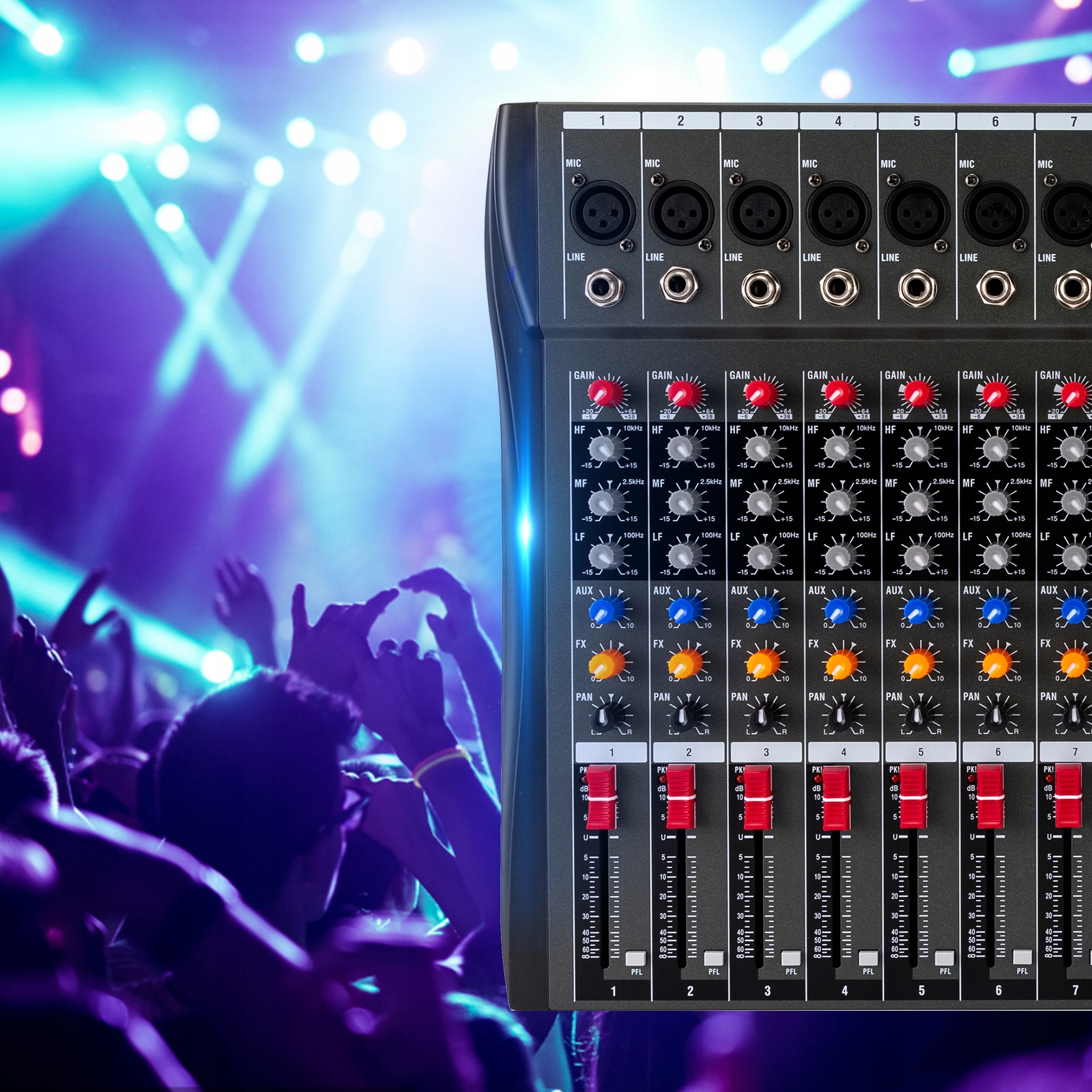 12-drożny mikser studyjny z gniazdem mikrofonu XLR Kod producenta WEN1223233425