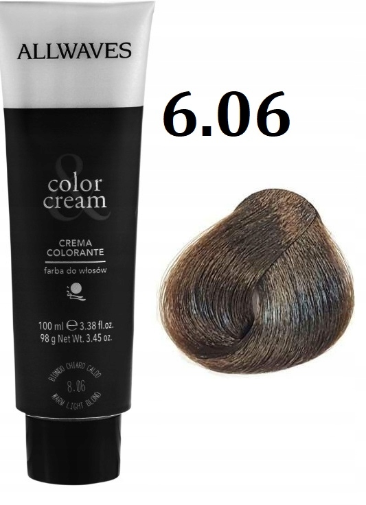 

Allwaves farba do włosów profesjonalna 6.06 100ml