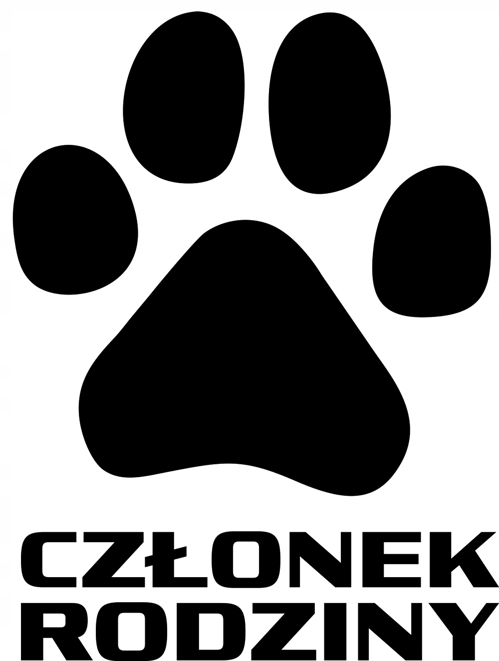 

Naklejka na samochód Członek Rodziny Łapa 10x14cm