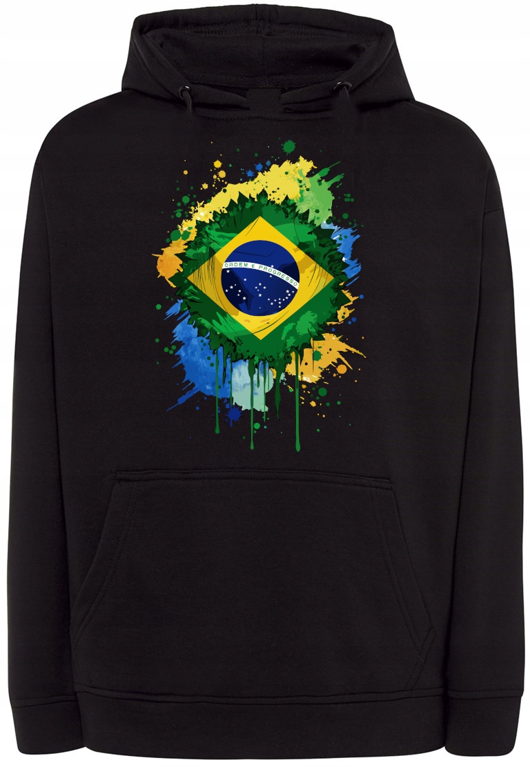Mikina s kapucí Brazílie Vlajka státu Potisk vel. 4XL