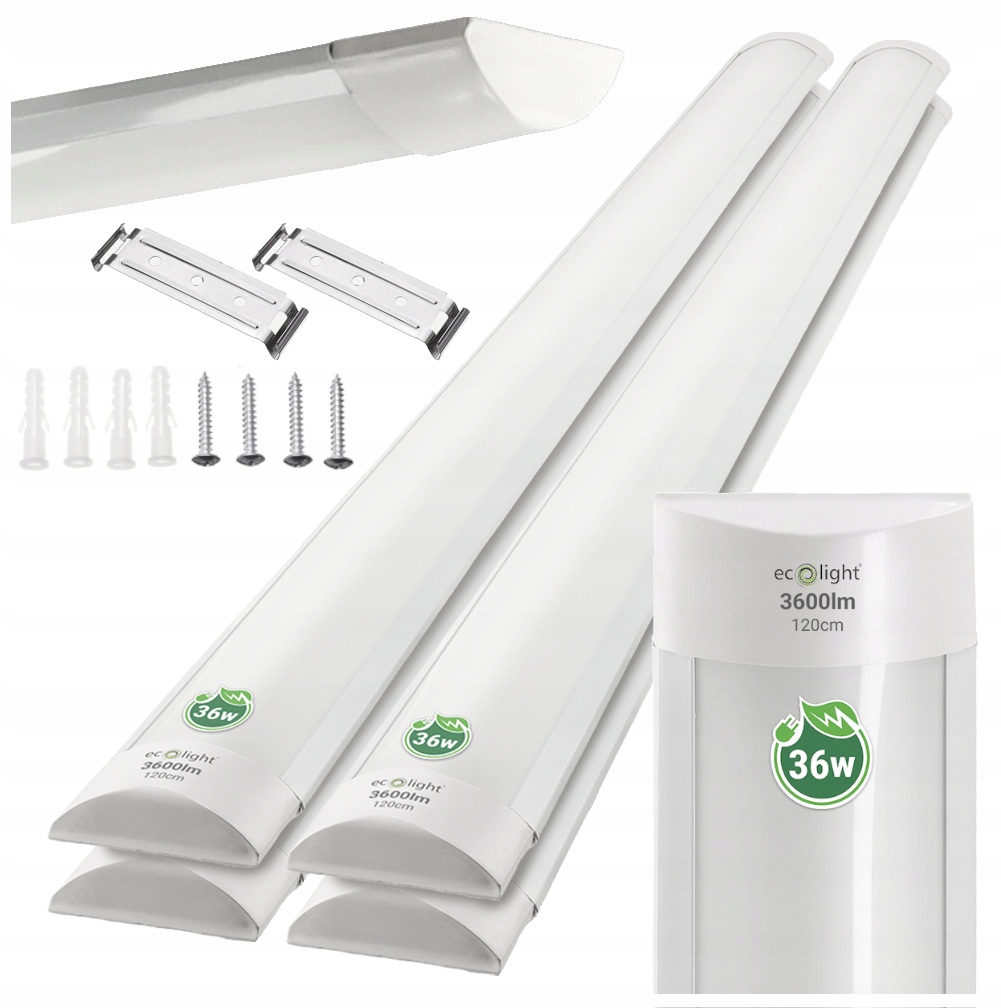 

4x Lampa Led Panel 120cm do Garażu Warsztatu 36W