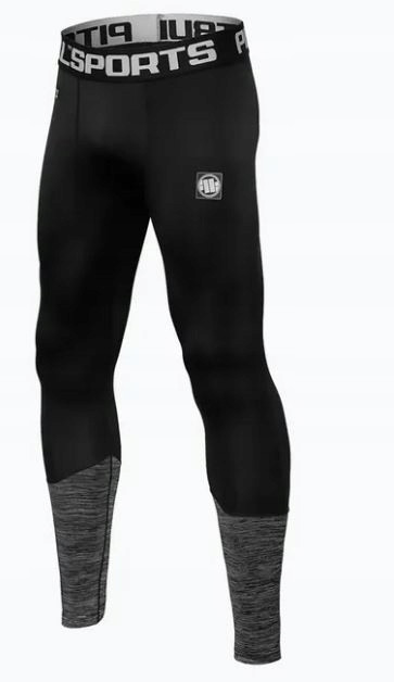 Leginsy Męskie Pitbull Small Logo Czarne S