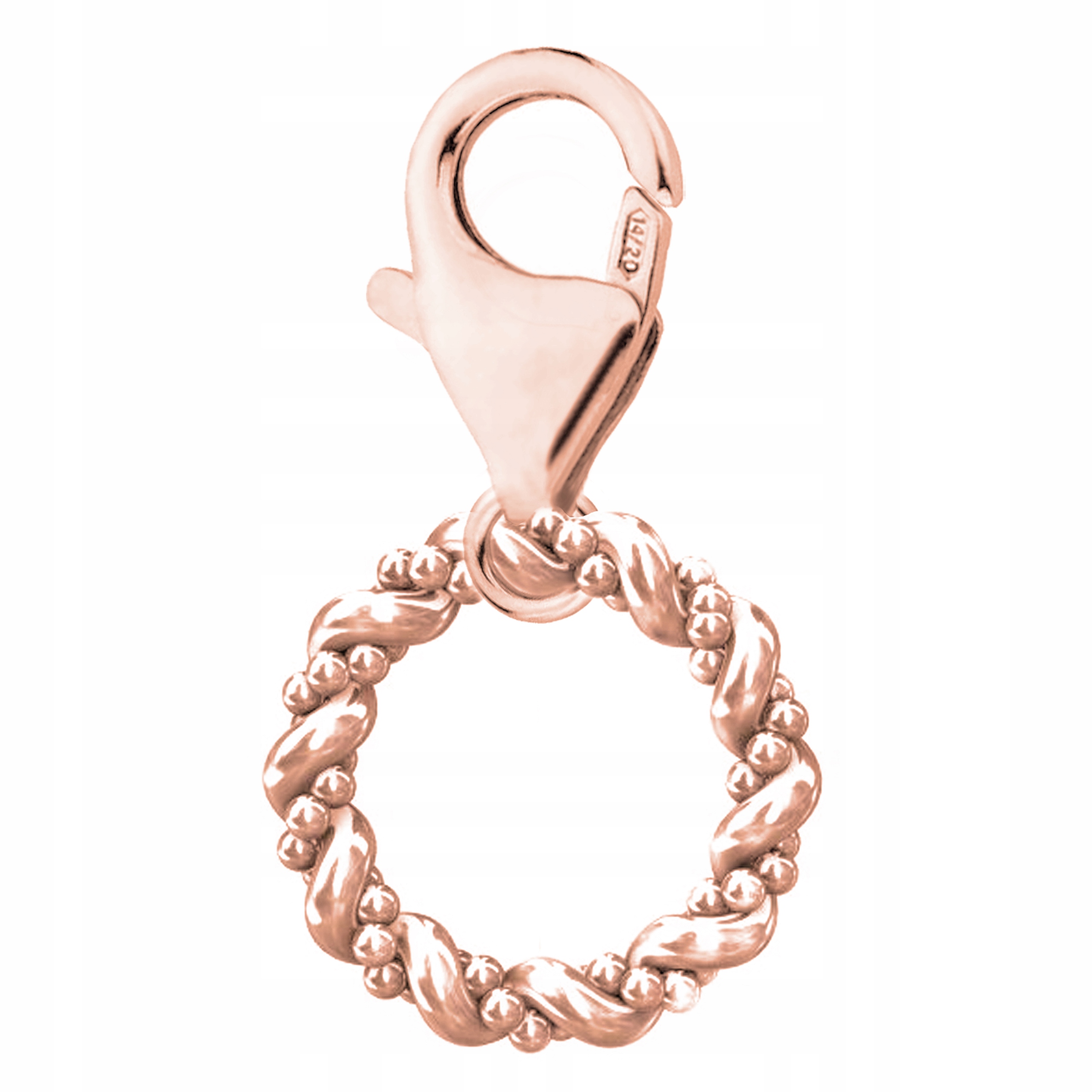 Přívěsek Kruh růžové zlato 925